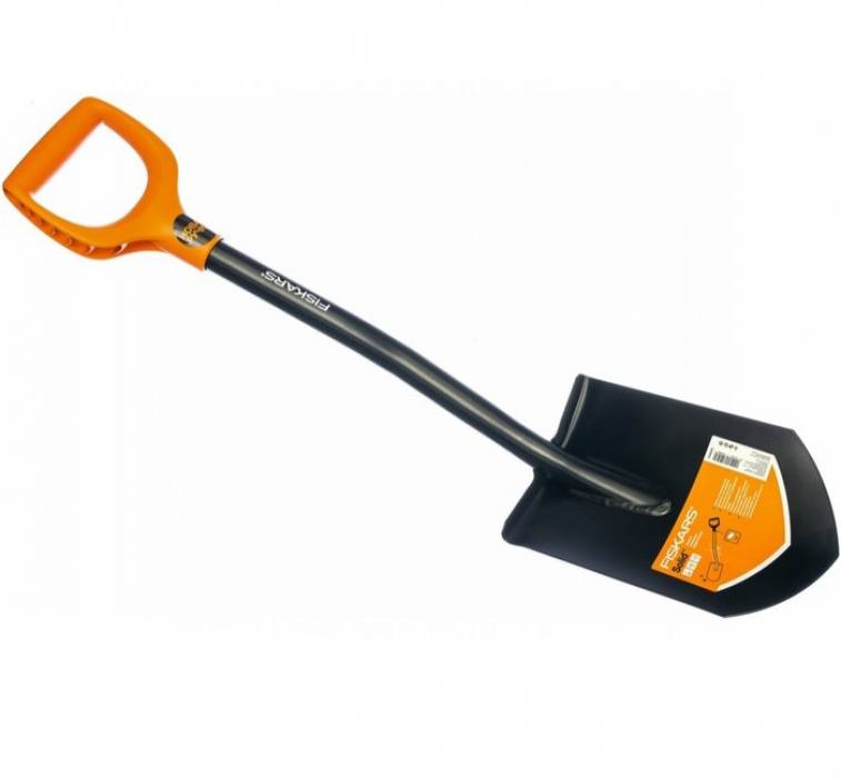 Лопата автомобильная, штыковая, L = 81 см, металлический черенок, с ручкой, Plantic